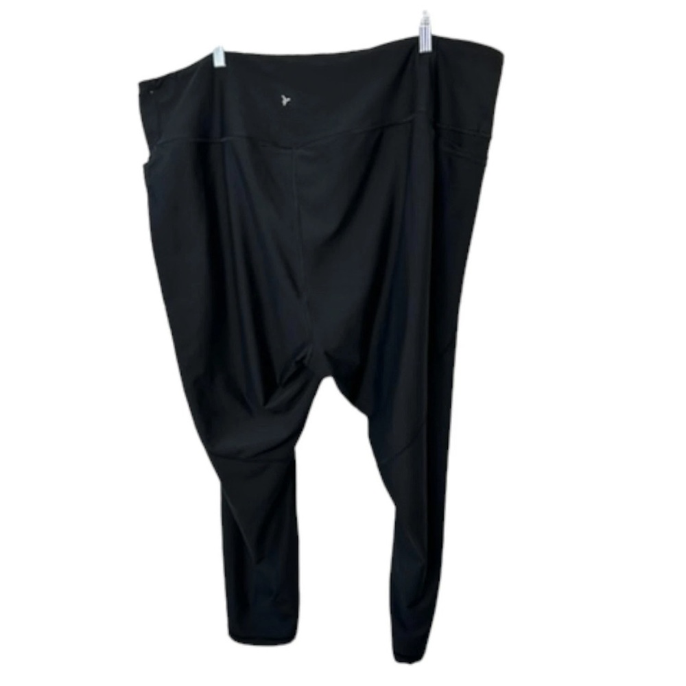 New! Women’s Black High-Waisted PowerSoft 7/8-Length Side-Pocket Leggings